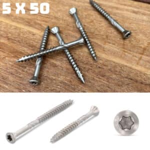 vis inox pour terrasse bois a4 5/50 200 pièces