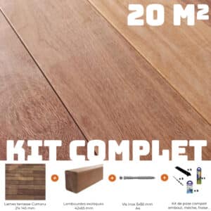 kit terrasse bois cumaru 20m2