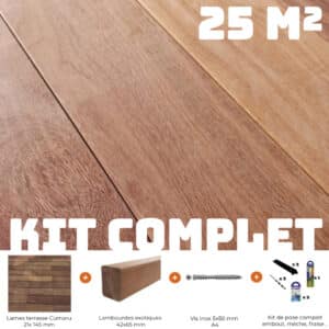 kit terrasse bois cumaru 25m2