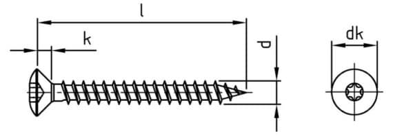 schema vis inox pour terrasse bois a4 6/80