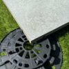 dalle terrasse gris clair 60 x 60 cm x 2 cm collection rafinia