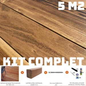 kit terrasse bois muiracatiara prêt à poser / 5 m2
