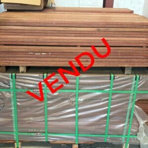 Lot 20,06 m2 - Lame de terrasse CUMARU rouge KD 1,25m